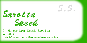 sarolta speck business card